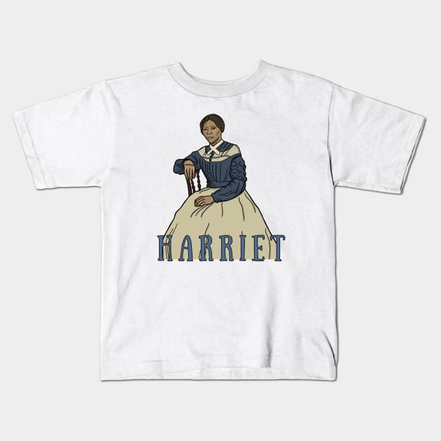 Harriet Tubman Portrait Kids T-Shirt by History Tees